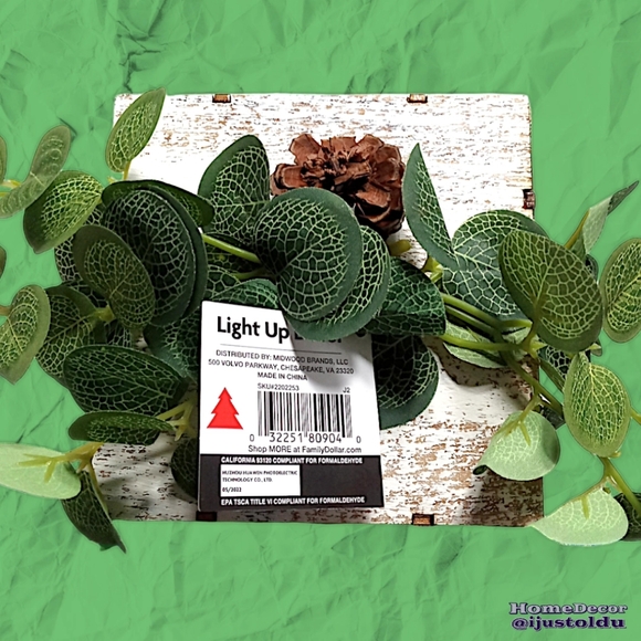 LED Wooden Candle Box with Snowflake & Forest Design | 5″×5″×5″ | Birch White - Picture 8 of 17